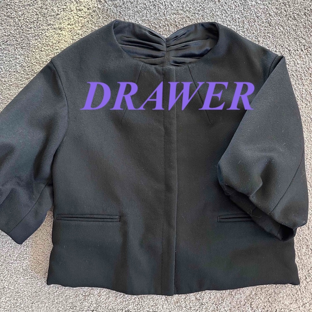 Drawerドゥロワー✳︎カシミア　ウール　ジャケット　パフスリーブ