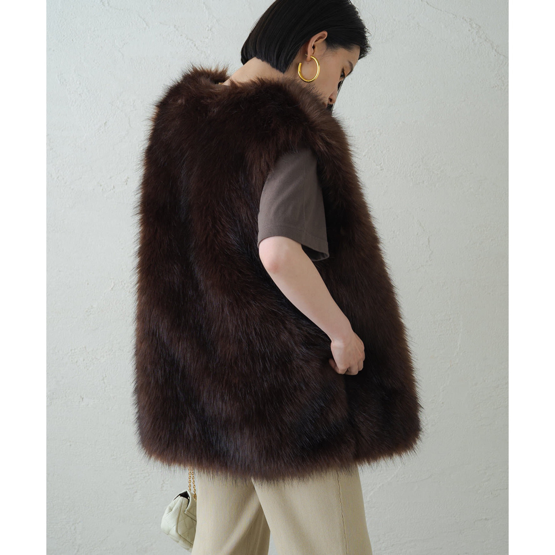 Loungedress - 新品 Loungedress ファーベスト ラウンジドレス エコ