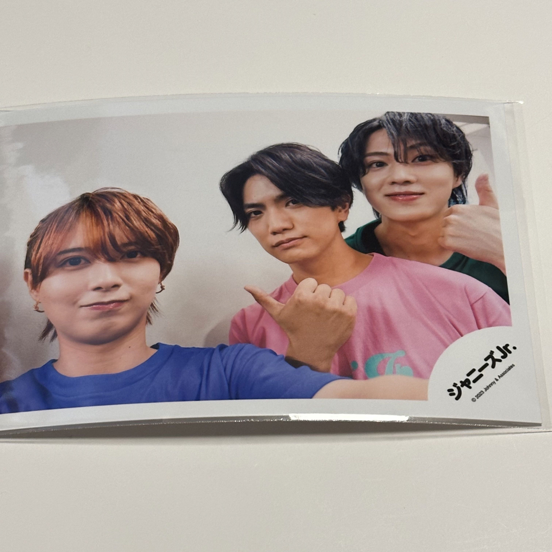 ジャニーズJr.(ジャニーズジュニア)の正門良規井上瑞稀佐藤龍我わっしょいcamp!セルフィー写真撮影オフショット公式 エンタメ/ホビーのタレントグッズ(アイドルグッズ)の商品写真
