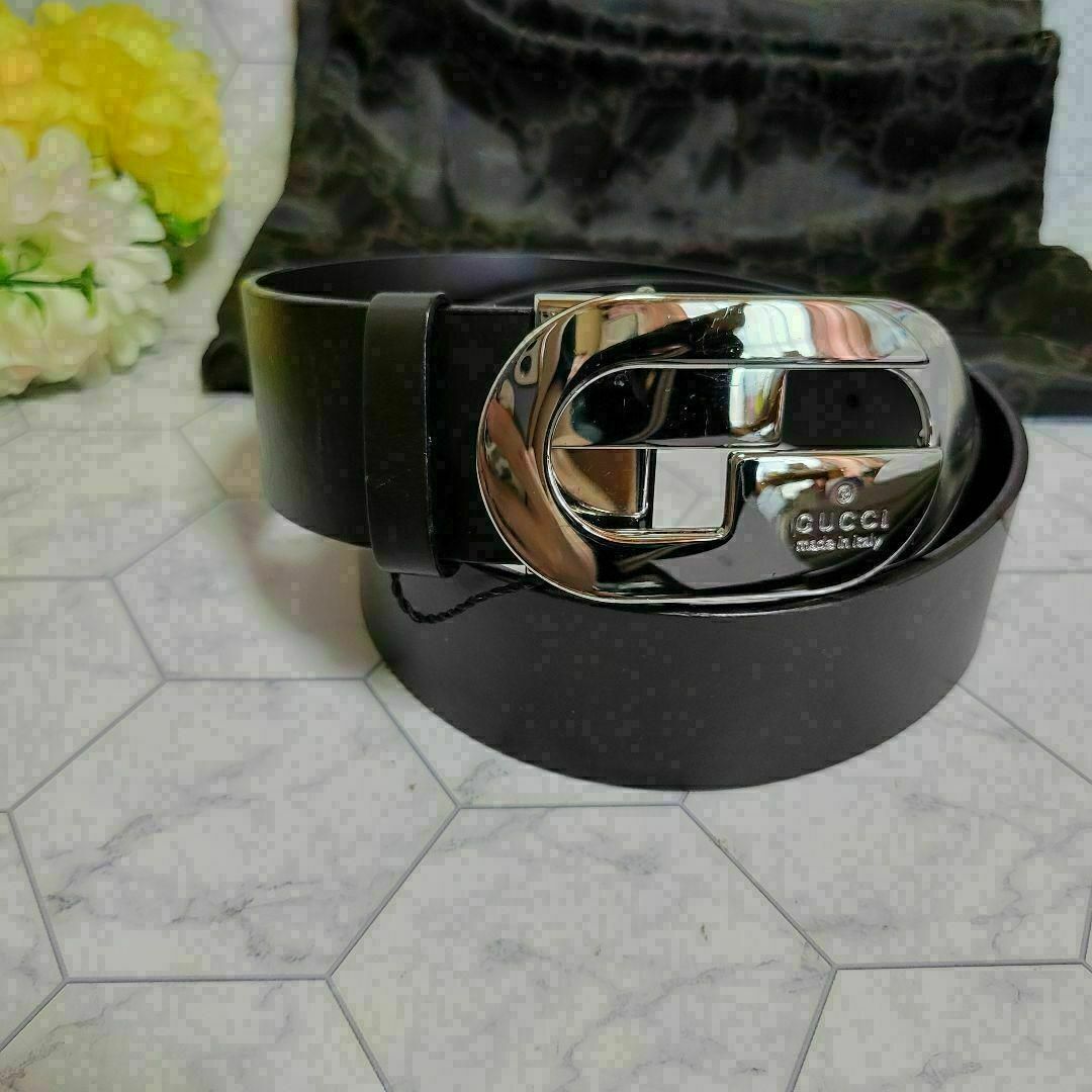 GUCCI シルバー×ブラック 高級 ベルト パンツ スーツ | フリマアプリ ラクマ
