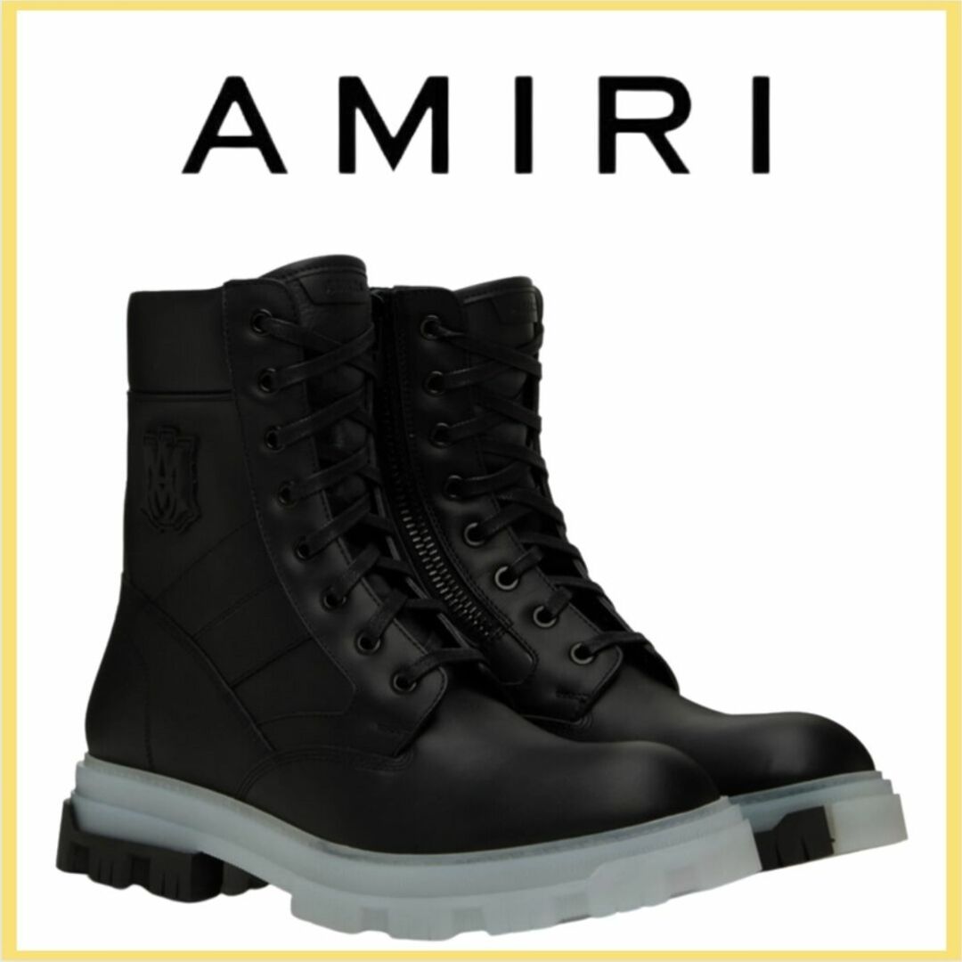 AMIRI Leather Combat Boots ブラック