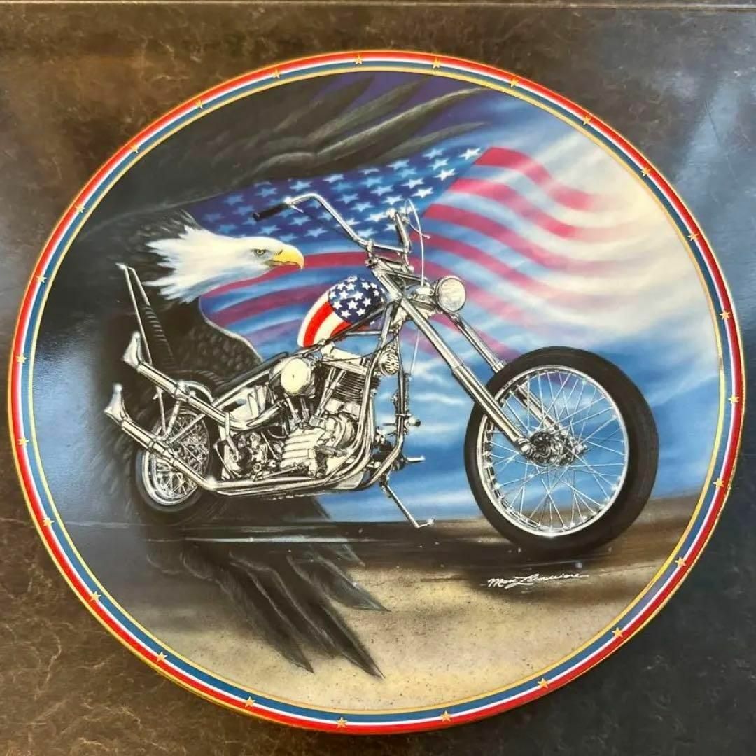 95年　イージーライダース　パンヘッド　キャプテンアメリカ　飾り皿　陶器皿