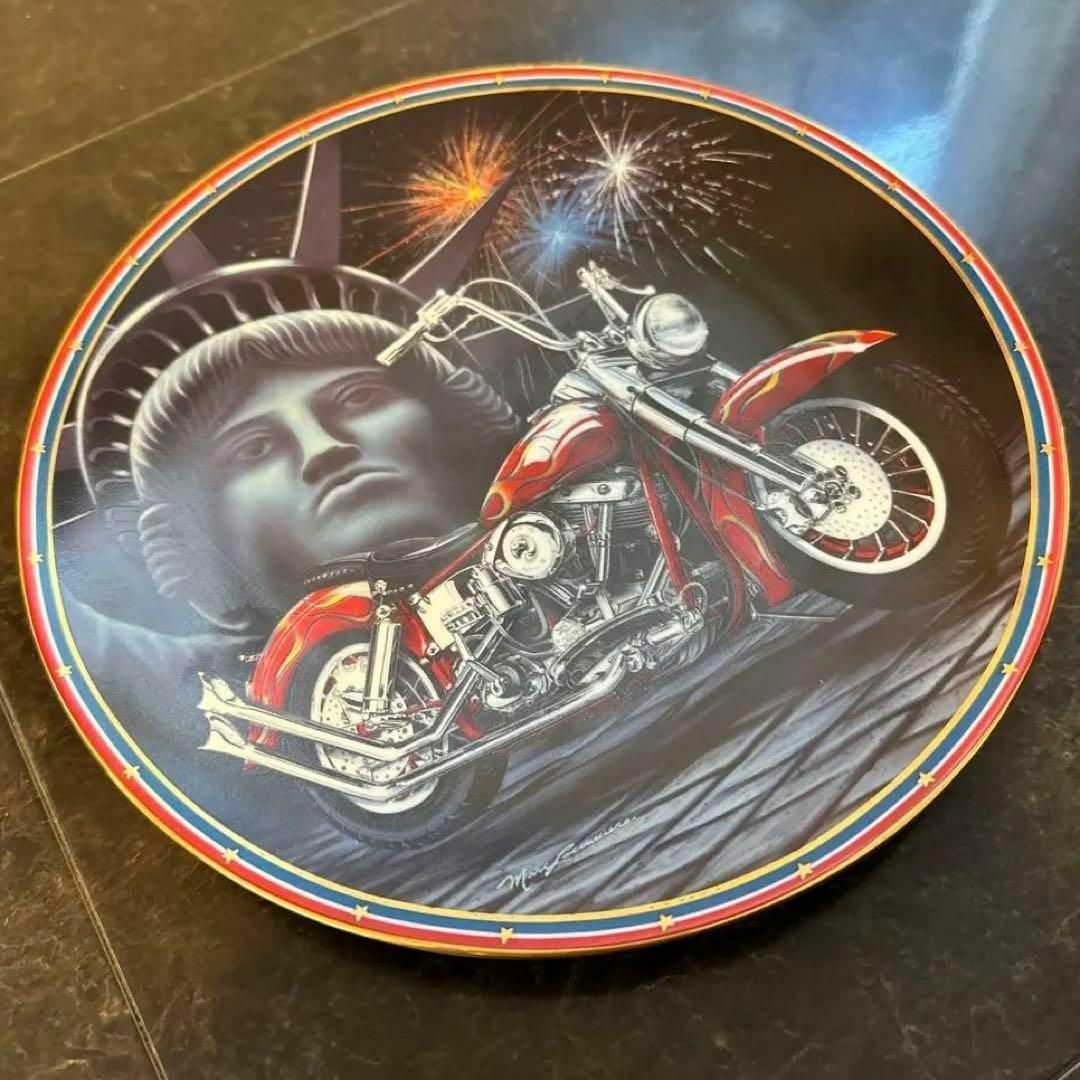 95年　イージーライダース　自由の女神　ショベルヘッド　飾り皿　陶器皿 3