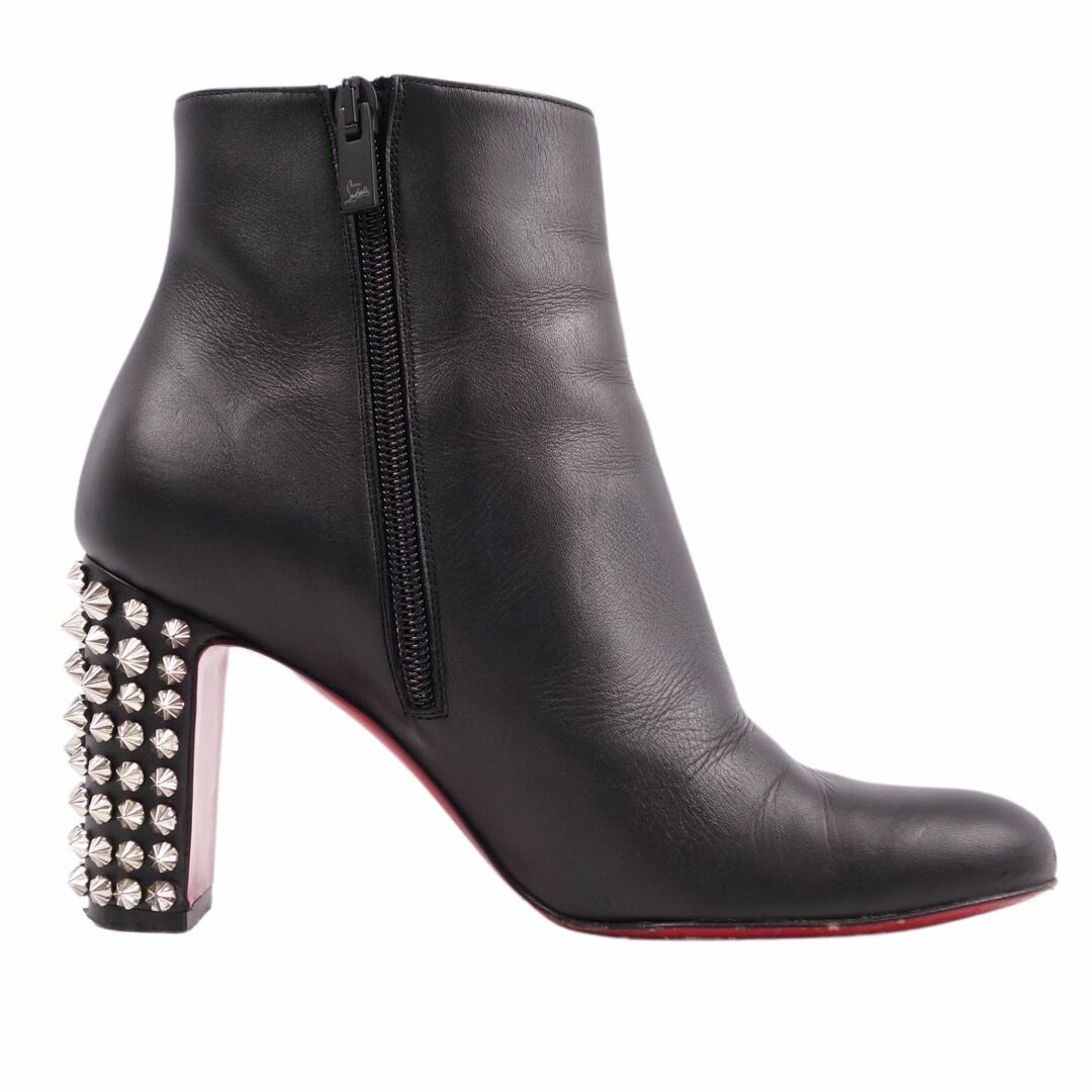 クリスチャンルブタン Christian Louboutin ブーツ ショートブーツ ヒール カーフレザー シューズ レディース 35.5(22.5cm相当) ブラック約7cmヒール