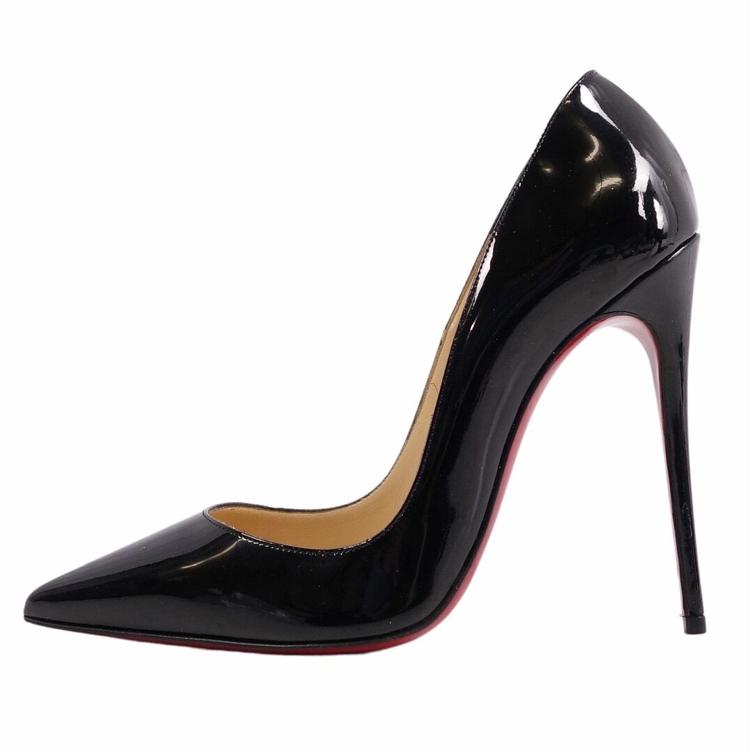 Christian Louboutin(クリスチャンルブタン)の美品 クリスチャンルブタン Christian Louboutin パンプス ヒール ポインテッドトゥ パテントレザー シューズ レディース 36(23cm相当) ブラック レディースの靴/シューズ(ハイヒール/パンプス)の商品写真