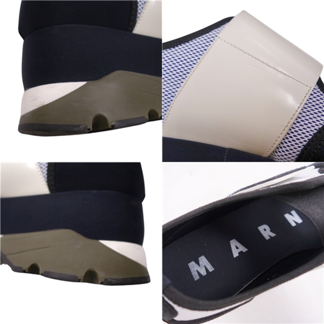 マルニ MARNI スニーカー 厚底 ファブリックスニーカー メッシュ レザー シューズ レディース 38(25cm相当) マルチカラー