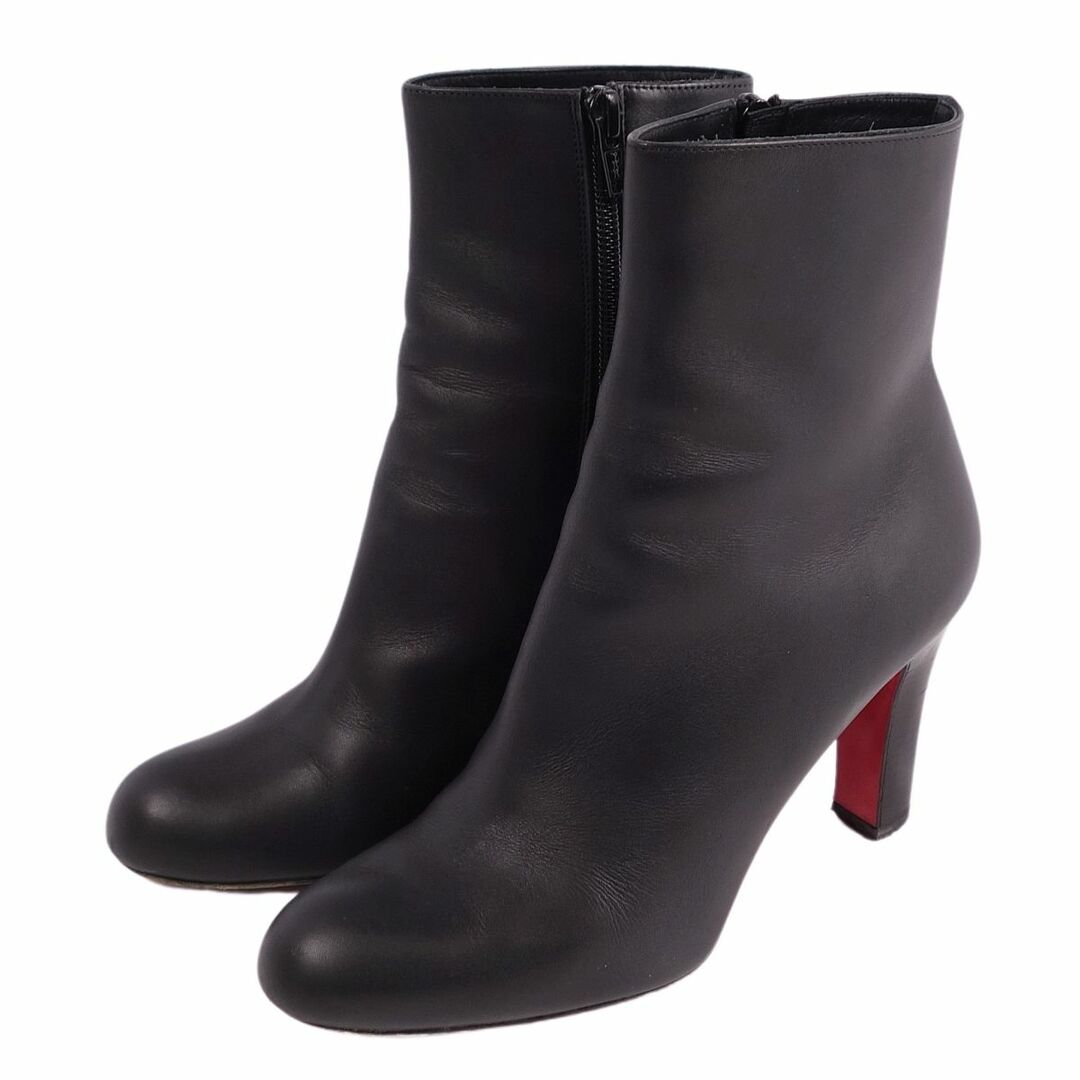 クリスチャンルブタン Christian Louboutin ブーツ ショートブーツ ヒール カーフレザー シューズ レディース 35.5(22.5cm相当) ブラック約7cmヒール