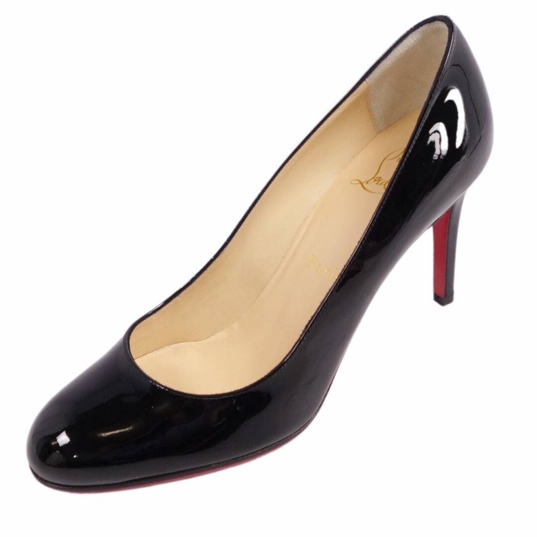 美品 クリスチャンルブタン Christian Louboutin パンプス エナメルレザー ヒール シューズ 靴 レディース イタリア製 36 1/2(23.5cm相当) ブラック