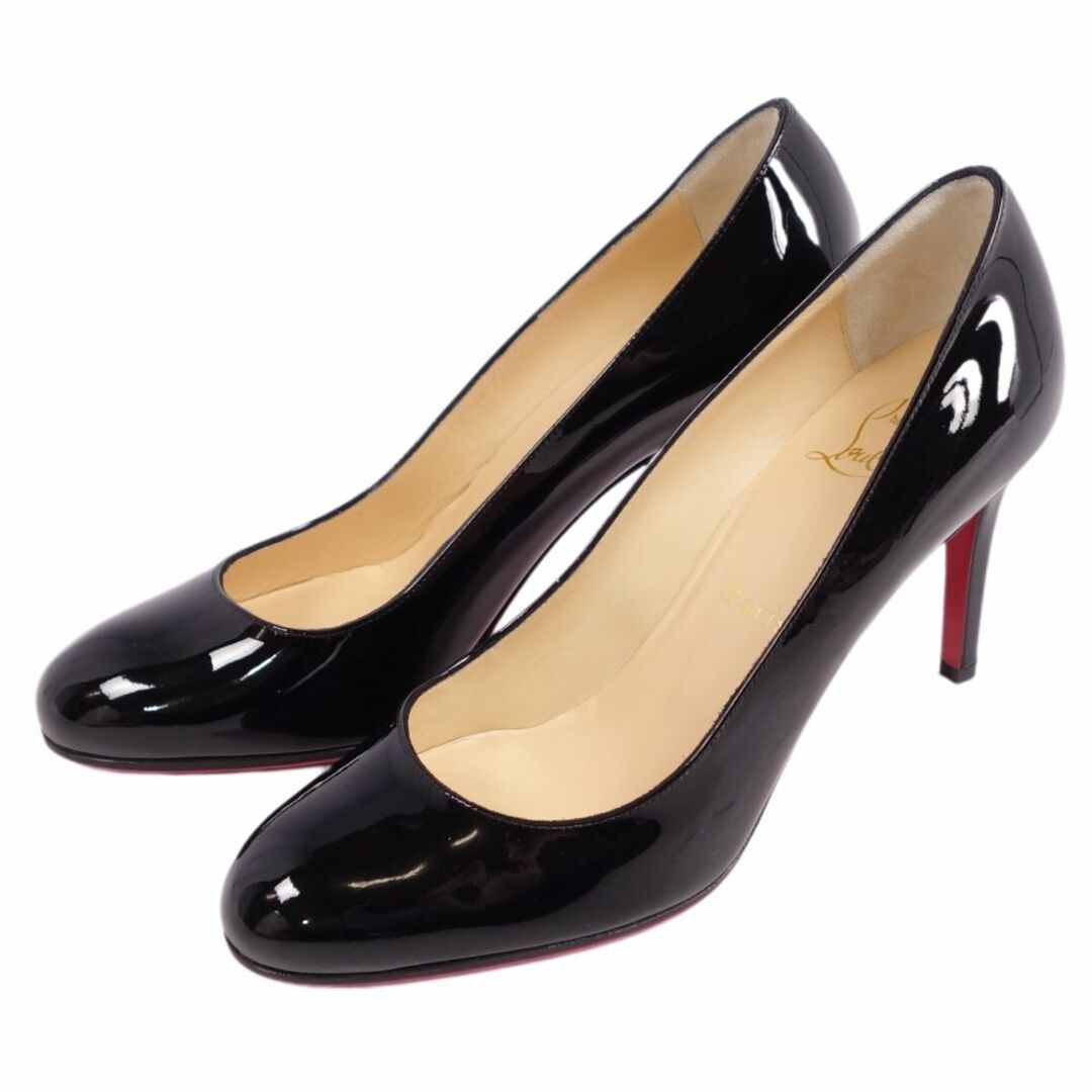 ［極美品］Christian Louboutin パンプス 黒 エナメル 36