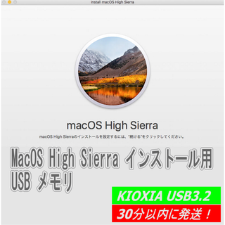 アップル(Apple)のMacOS 10.13 High Sierra インストールUSB3.2メモリー(その他)