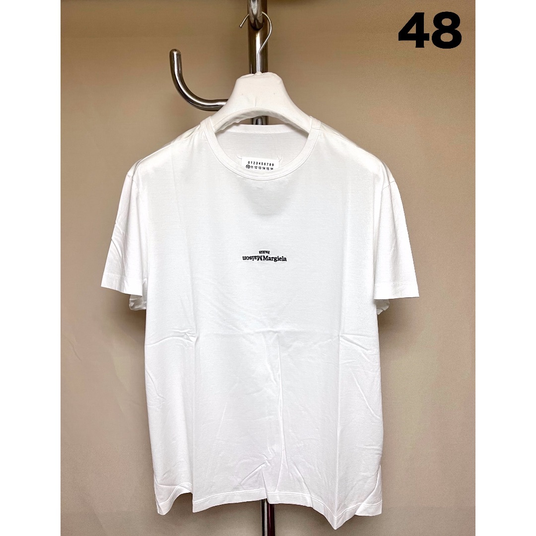 新品 48 マルジェラ 20aw ブランドロゴ反転Tシャツ 白 黒 689 | フリマアプリ ラクマ