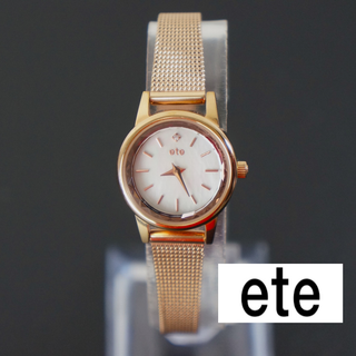 ete - ete エテ トノーフェイス ピンクゴールド レディースウォッチ