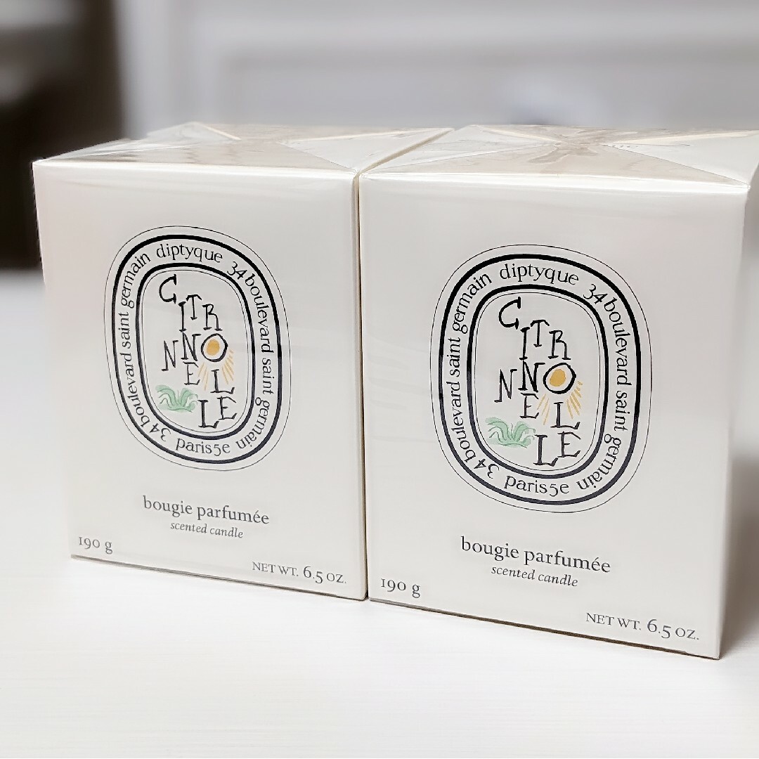 【未開封新品】diptyque　キャンドル　シトロネル　190ｇ　２個セット