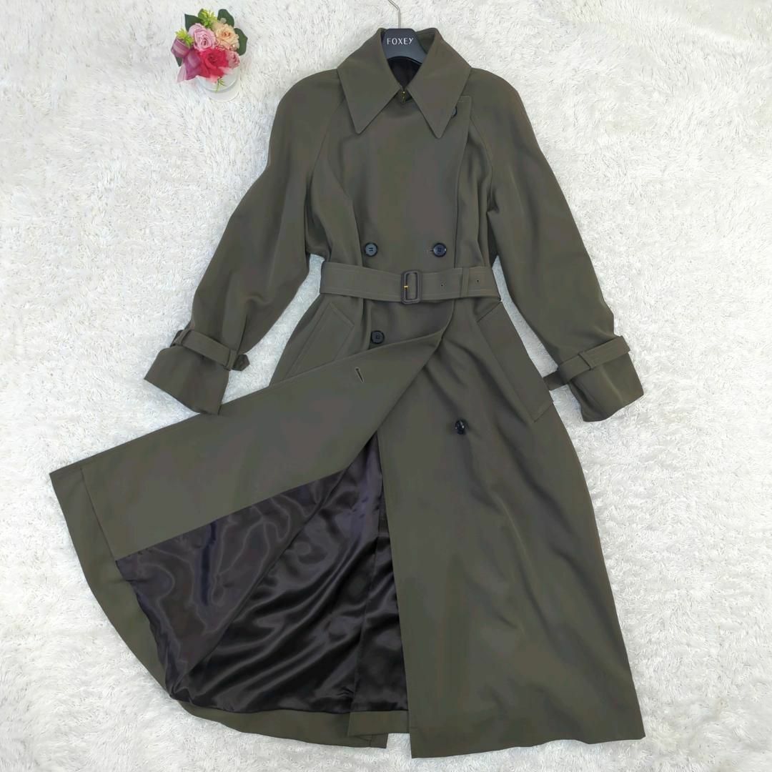 未使用級美品✨ドゥーズィエムクラス ウールトレンチコート 36 カーキ