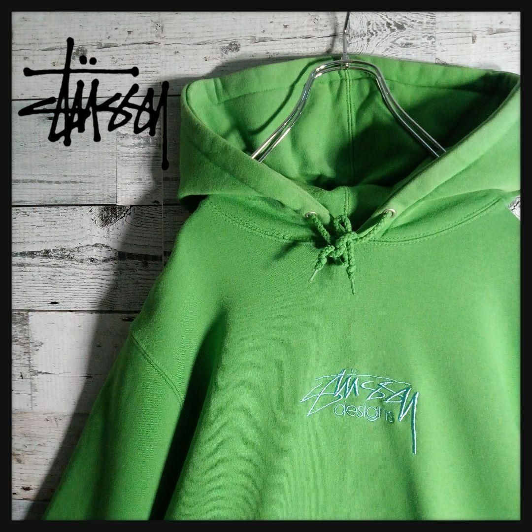 【人気デザイン】 STUSSY センター刺繍 パーカー 入手困難 人気