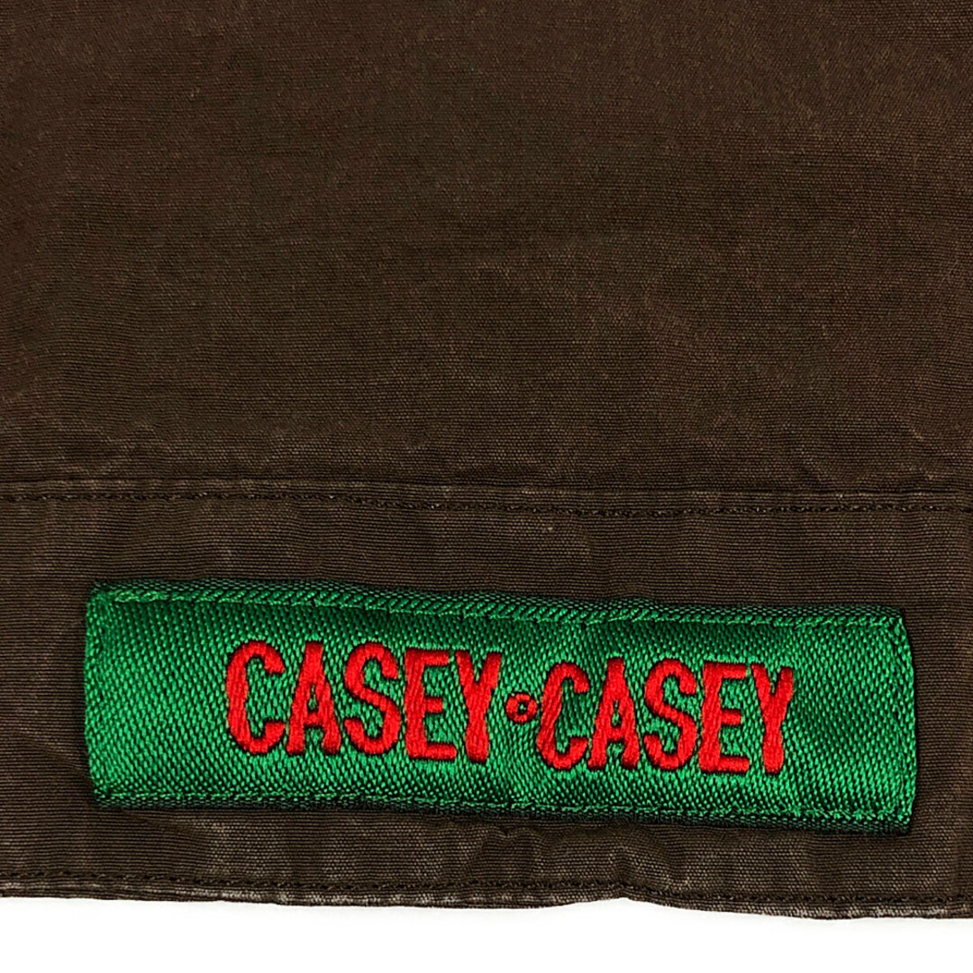 CASEY-CASEY ケイシーケイシー P3 TOP ペーパーコットン ヘンリーネック 半袖シャツ ブラウン系 サイズM 正規品 / 32087 4