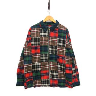 ステューシー(STUSSY)のSTUSSY ステューシー PATCHWORK ZIP UP LS SHIRT パッチワーク チェック ジップ 長袖シャツ プレイド サイズL 正規品 / 32143(シャツ)