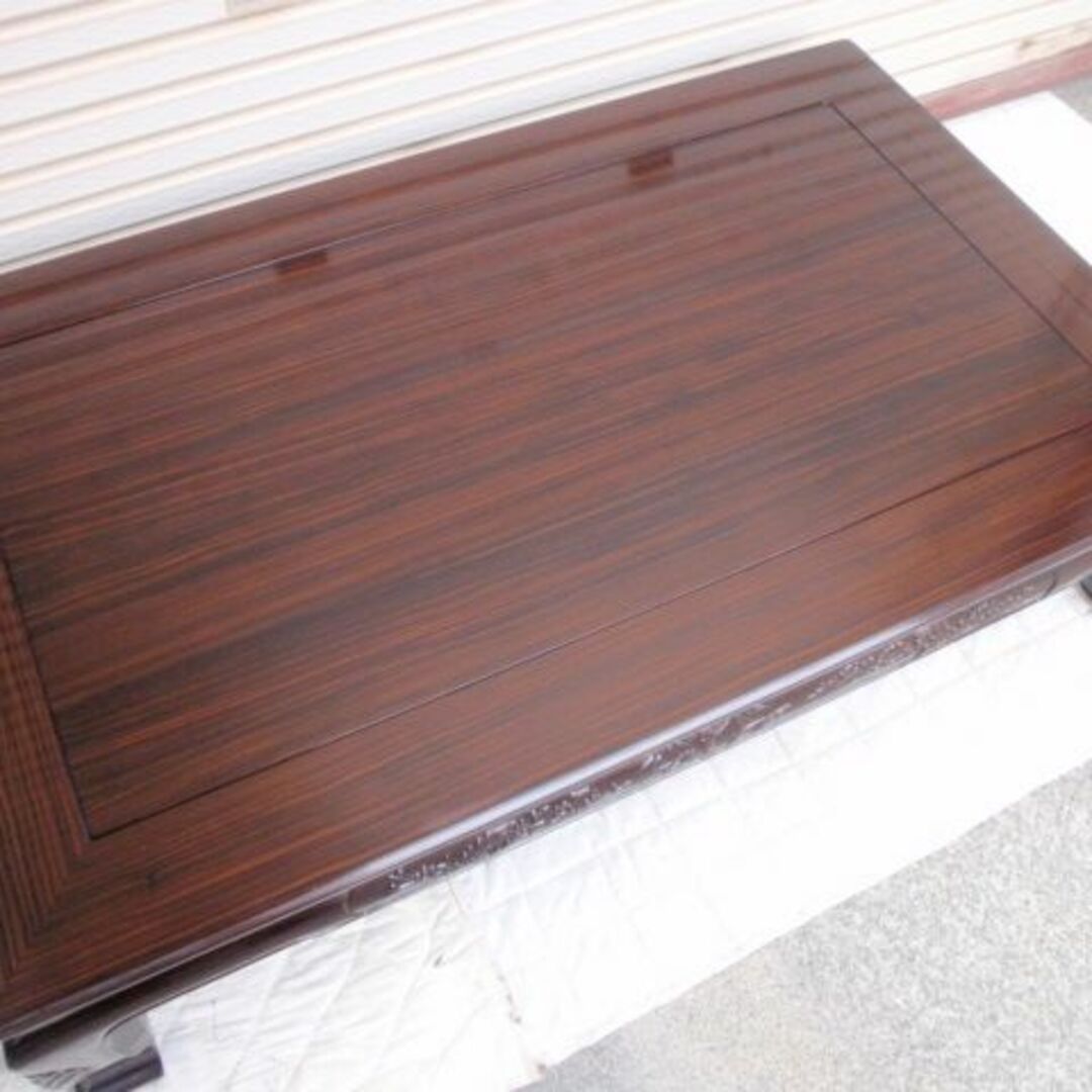 激安!新品本物♪黒檀 無垢 5尺(150巾) 座敷机 唐木座卓 検/紫檀 激安!新品本物♪黒檀 無垢 5尺(150巾) 座敷机 唐木座卓 検/紫檀