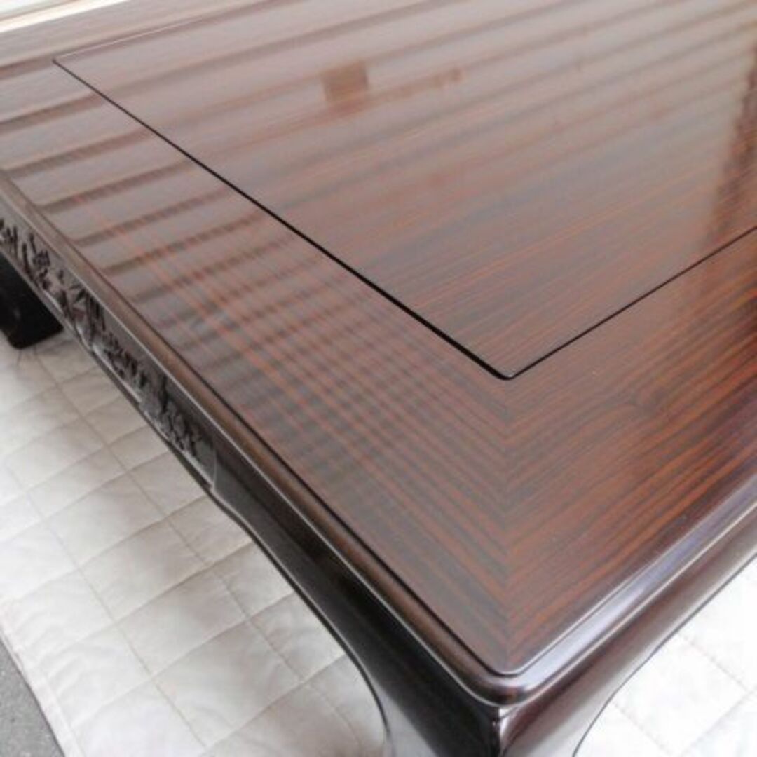 激安!新品本物♪黒檀 無垢 5尺(150巾) 座敷机 唐木座卓 検/紫檀 激安!新品本物♪黒檀 無垢 5尺(150巾) 座敷机 唐木座卓 検/紫檀