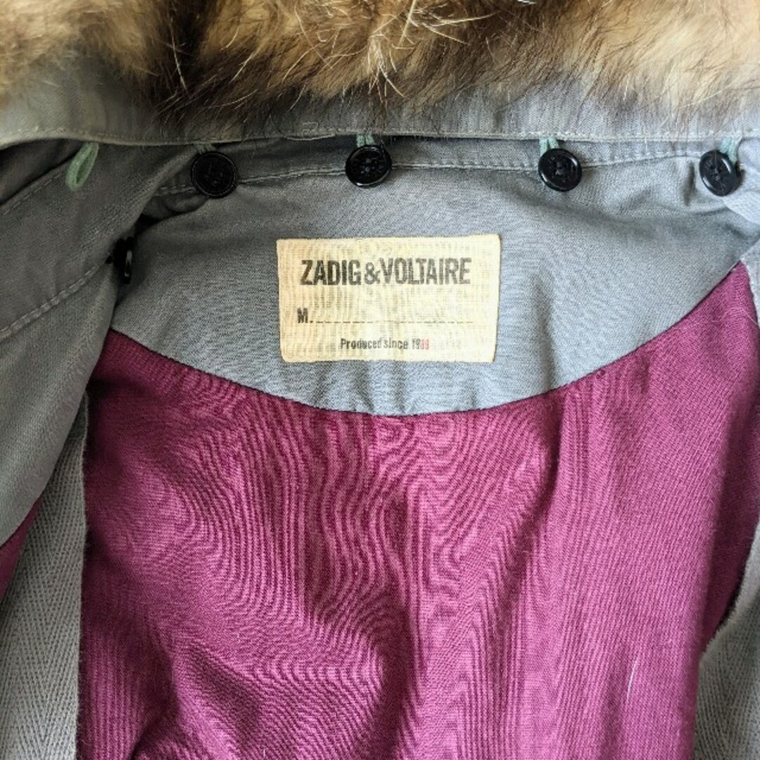 約65㎝素材✴表地Zadig&Voltaire ザディクエヴォルテール ダウンジャケット グレー