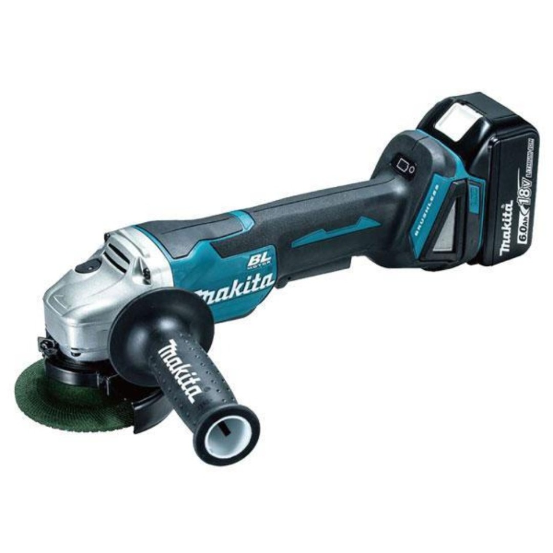 makita (マキタ) 18V 6.0Ah 100mm 充電式ディスクグラインダ パドルスイッチタイプ ケース・充電器・バッテリ2個セット GA408DRGX 未開封品