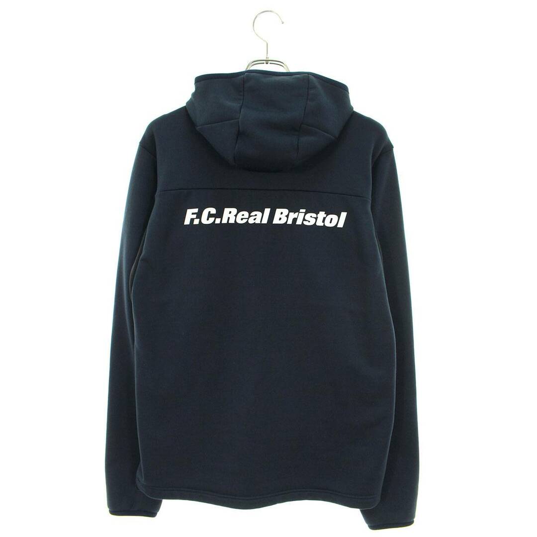 エフシーアールビー 19AW FCRB-192048 ZIP-UP GAITER HOODIE ポケットデザインロゴプリントパーカー メンズ M