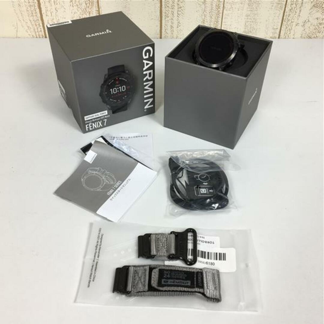 ガーミン フェニックス 7 fenix 7 Sapphire Dual Power Ti Carbon Gray DLC / Black GPS スマートウォッチ + Hemsut Watch Bands セット GARMIN 010-02540-29 ブラック系