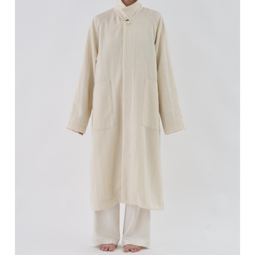 ENOF twill long coat ホワイト L ☆10/15迄限定値下げの通販 by 即