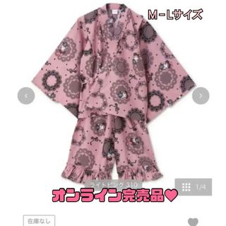 サンリオ(サンリオ)のオンライン即完売♡マイメロ 真夜中のメロクロ  甚平 浴衣 Ｍ-L セットアップ(浴衣)