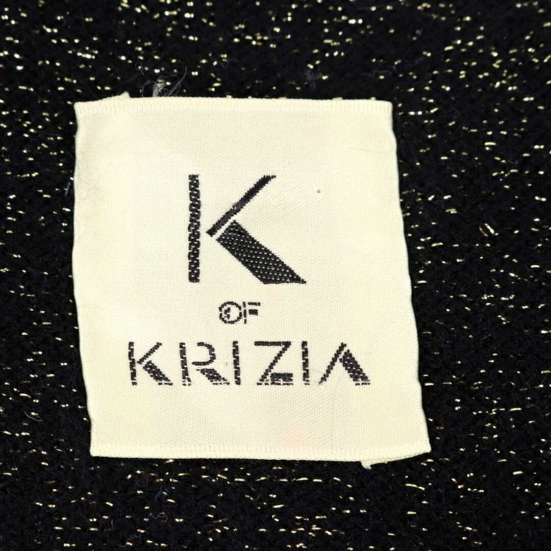 K・オブ・クリツィア ストール マフラー ロゴ ラメ入り ブランド 小物 レディース ブラック K OF KRIZIA 2