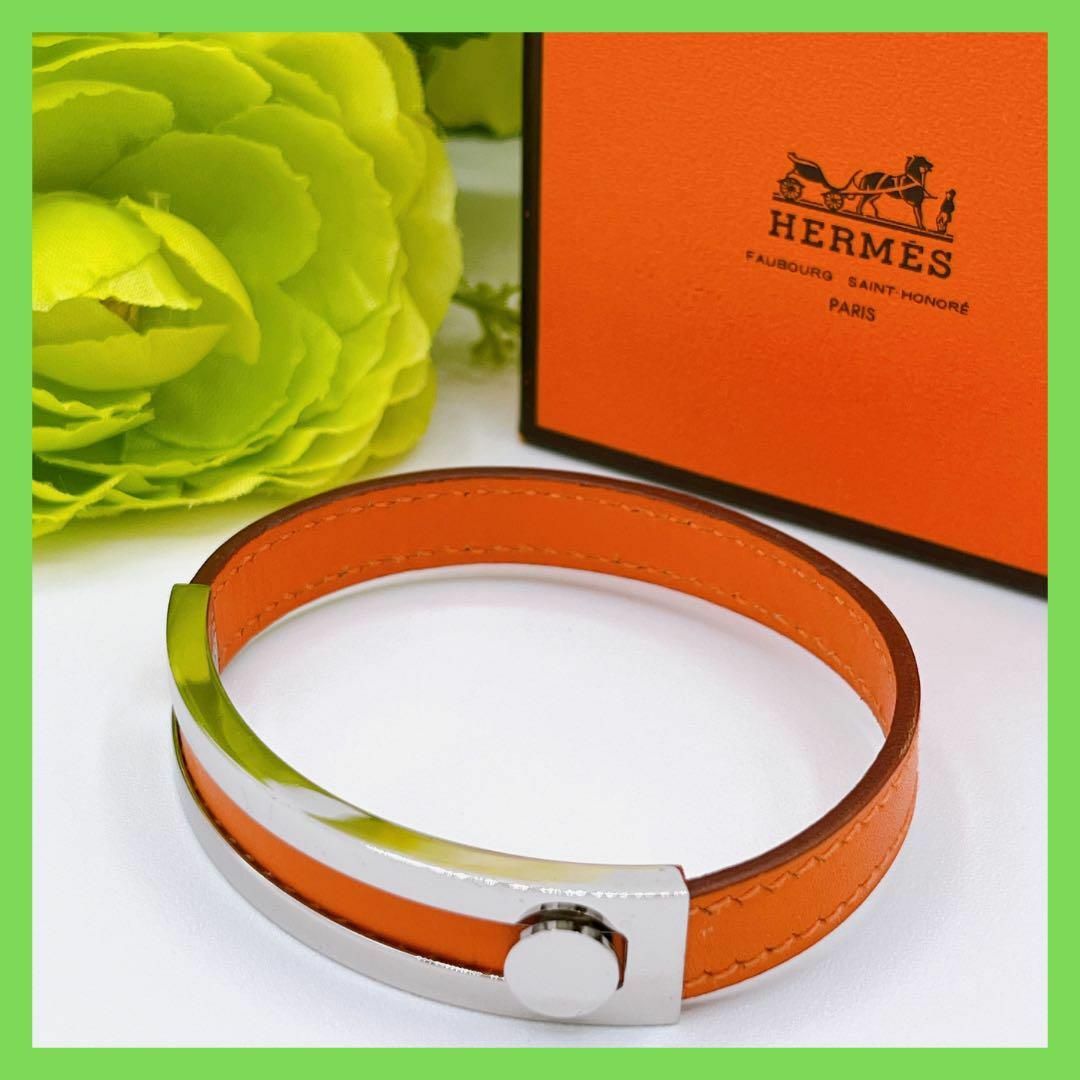 Hermes - エルメス HERMES プスプス ブレスレット レザーバングル ...