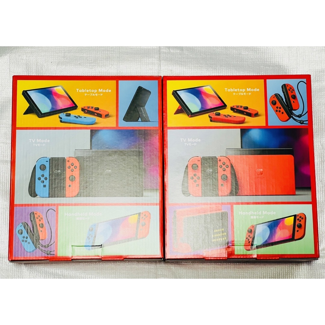 Nintendo Switch(ニンテンドースイッチ)のニンテンドースイッチ　 有機ELモデル　2カラーセット　新品　未開封 エンタメ/ホビーのゲームソフト/ゲーム機本体(家庭用ゲーム機本体)の商品写真