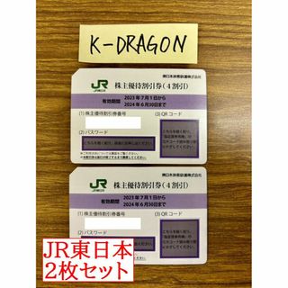 23 JR東日本 株主優待割引券 2枚セット 2024年6月30日まで 東