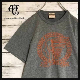 アバクロンビーアンドフィッチ(Abercrombie&Fitch)の【MUSCLE】アバクロンビー＆フィッチ　刺繍ロゴ入りTシャツ　グレーF617(Tシャツ/カットソー(半袖/袖なし))