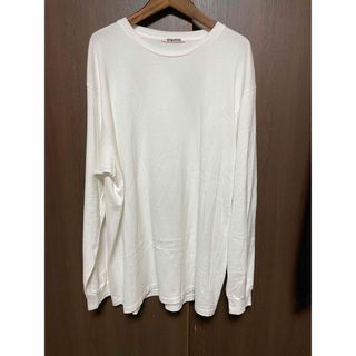 オーラリー(AURALEE)のオーラリー LUSTER PLATING L/S 4  白(Tシャツ/カットソー(七分/長袖))