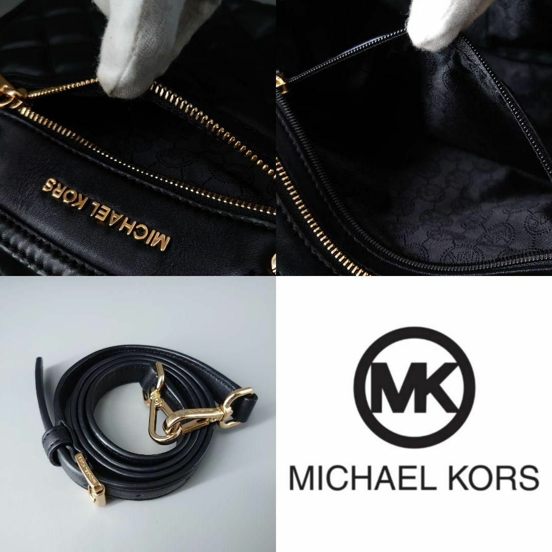 Michael Kors(マイケルコース)のマイケルコース セルマ 2way キルティング レザー ショルダーバッグ 黒 レディースのバッグ(ショルダーバッグ)の商品写真