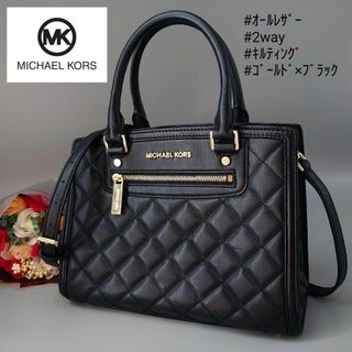 美品✨マイケルコース セルマ ショルダーバッグ レザー ブラック ゴールドロゴ