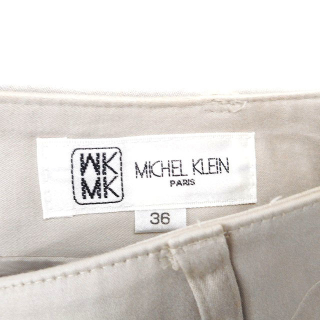 MK MICHEL KLEIN(エムケーミッシェルクラン)のエムケー ミッシェルクラン スカート タイト ひざ丈 スリット コットン 36 レディースのスカート(ひざ丈スカート)の商品写真