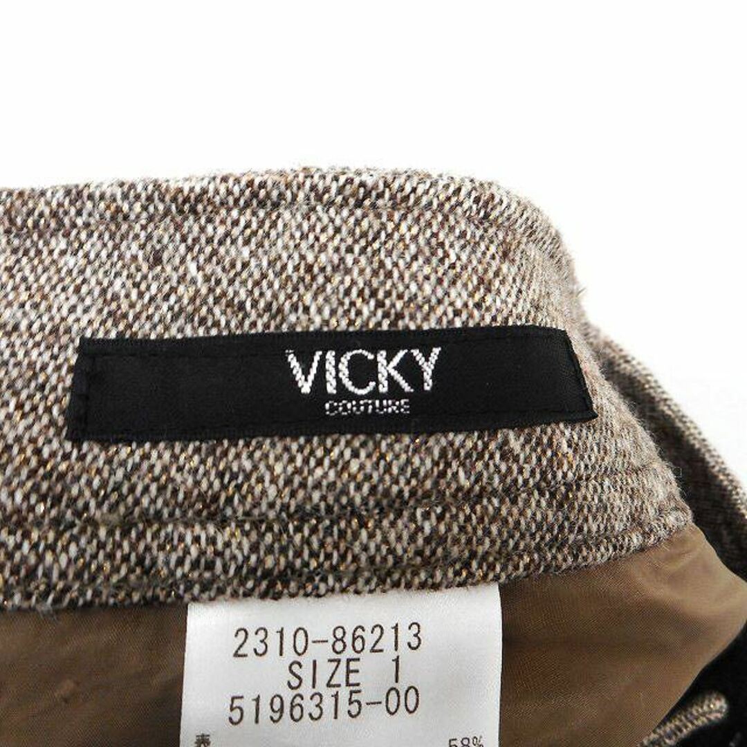 VICKY(ビッキー)のビッキー VICKY テーパード パンツ ローライズ 総柄 ラメ混 タック レディースのパンツ(その他)の商品写真