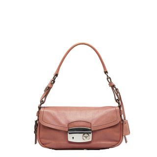 プラダ Margit マギット ワンショルダーバッグ シティカーフ レザー アルギッラ ネロ グレー ブラック シルバー金具 1BC076 PRADA（新品・未使用品）