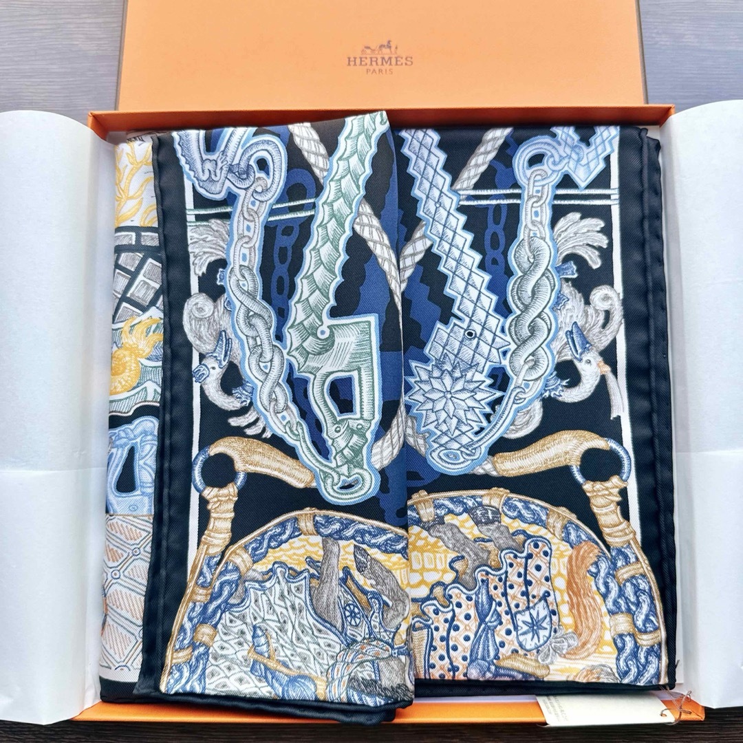 Hermes(エルメス)のエルメス Hermes 2023新作新品 カレ90《スーパー・シルク・クエスト》 レディースのファッション小物(バンダナ/スカーフ)の商品写真