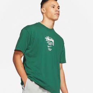 新品　NIKE STUSSY Tee コラボ　Tシャツ　ステューシー　緑　ナイキ