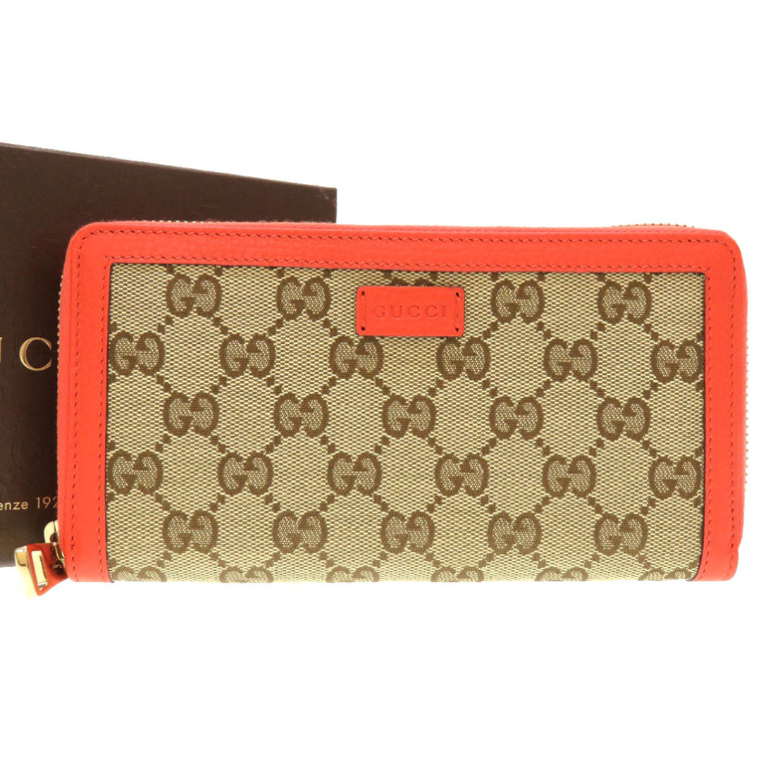 Gucci - 新品同様 グッチ GGキャンバス ベージュ オレンジ 388637