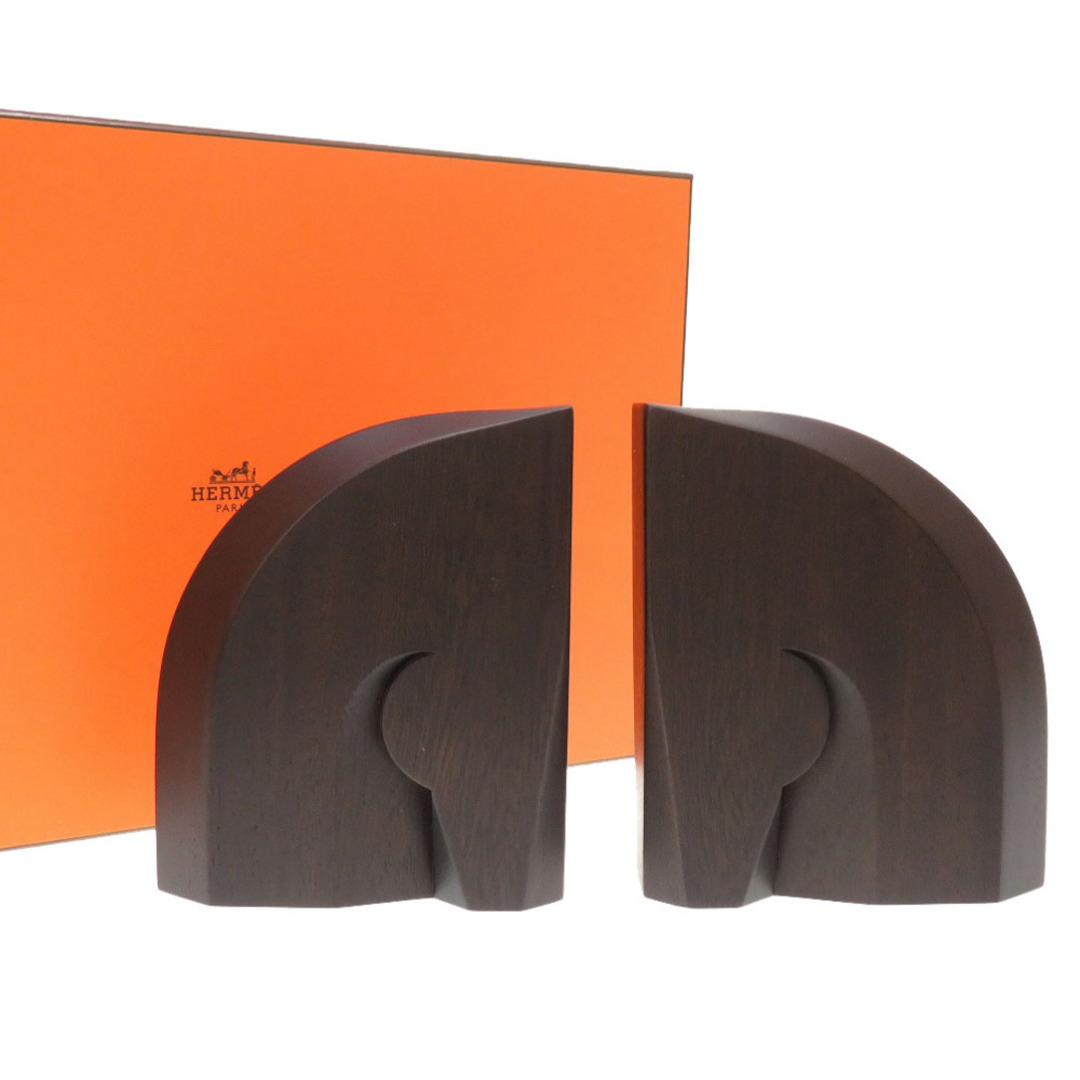 HERMES - 新品同様 エルメス ブックエンドセット ウッド HERMES - 新品同様 エルメス ブックエンドセット ウッド