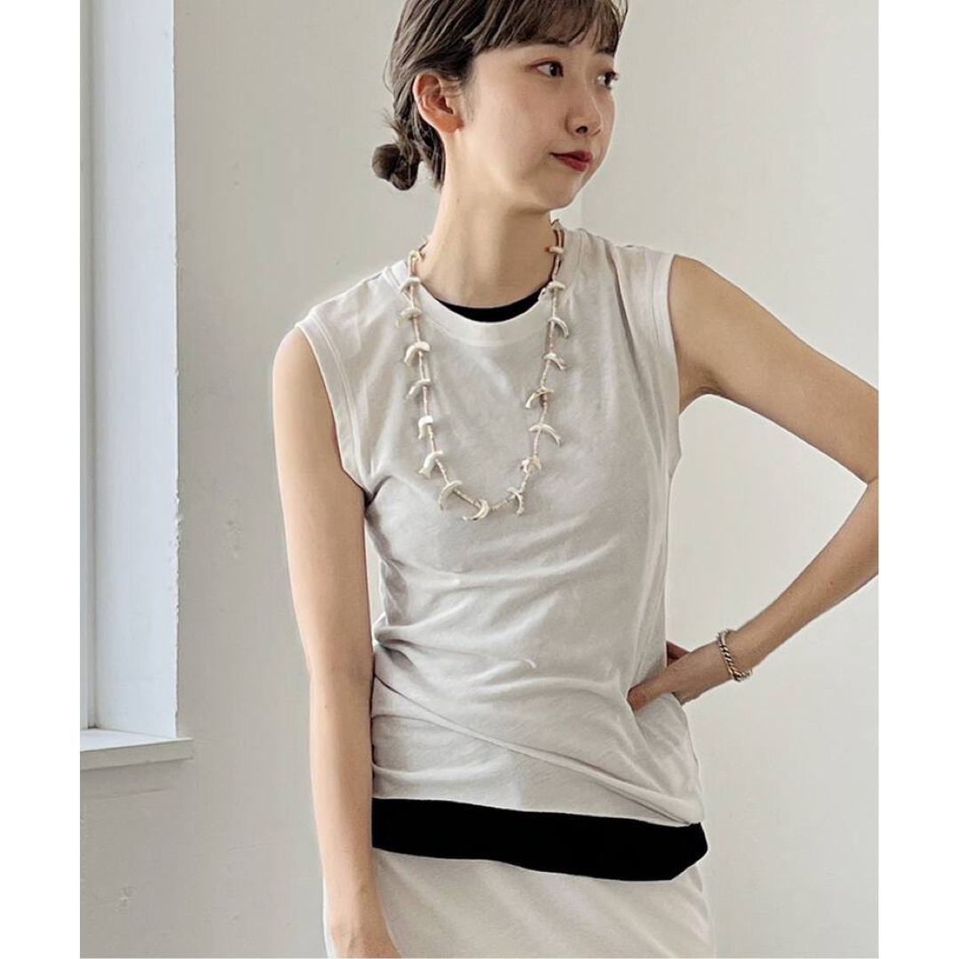 Plage(プラージュ)のPlage COTTON LINEN SHEER N/S Tシャツ レディースのトップス(Tシャツ(半袖/袖なし))の商品写真