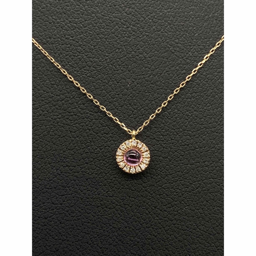 【新品】ピンクトルマリン /ダイヤモンド 計0.06ct K10PG ネックレス