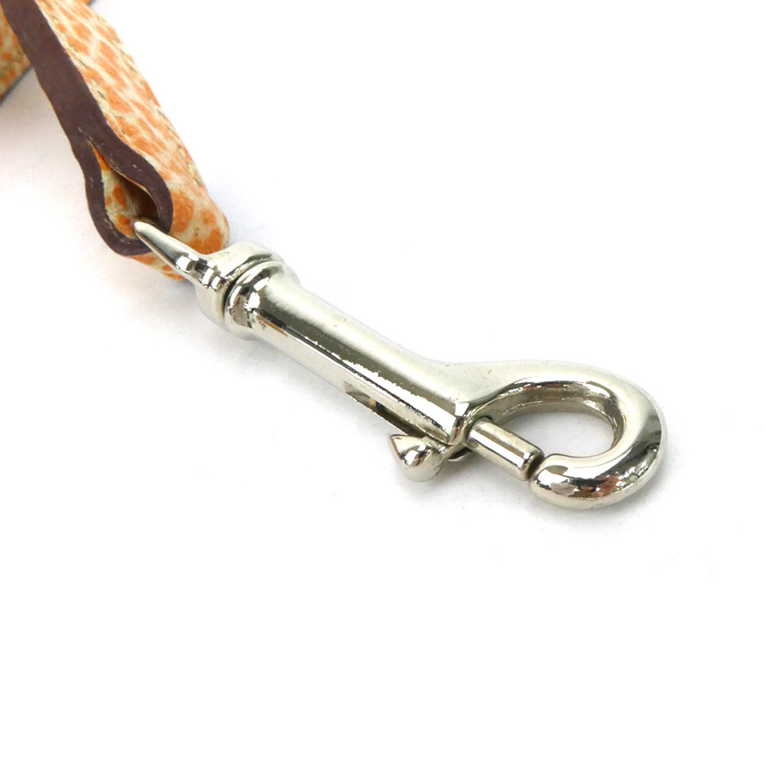 エルメス HERMES ドッグリード レザー/メタル オレンジ/ホワイト/シルバー ユニセックス 送料無料 e56939g 8
