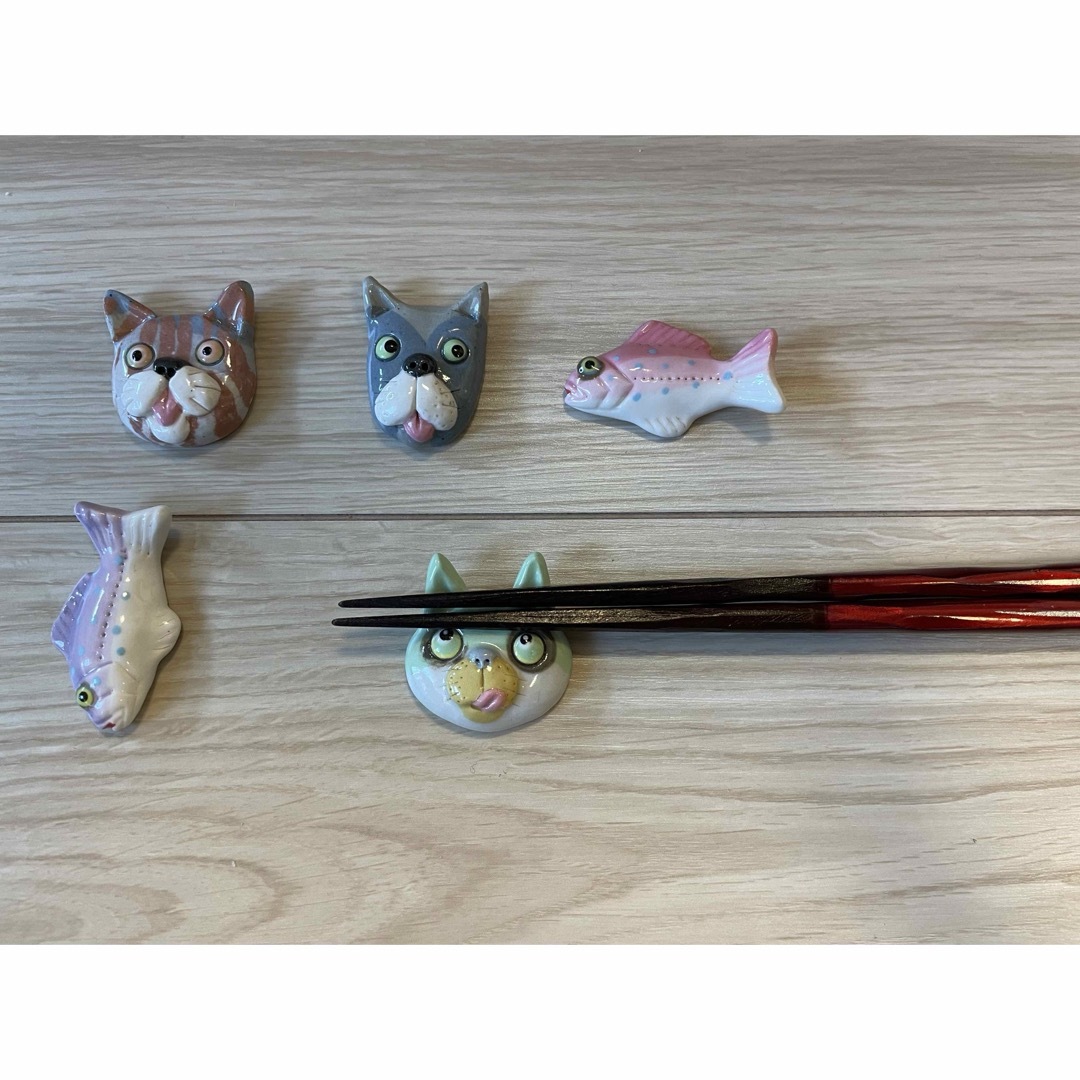ハンドメイド 動物箸置き 5個セット 2