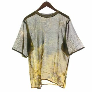 ブレス(BLESS)のBLESS N°61 カットソー Tシャツ 総柄 シアー 半袖 S カーキ(Tシャツ(半袖/袖なし))
