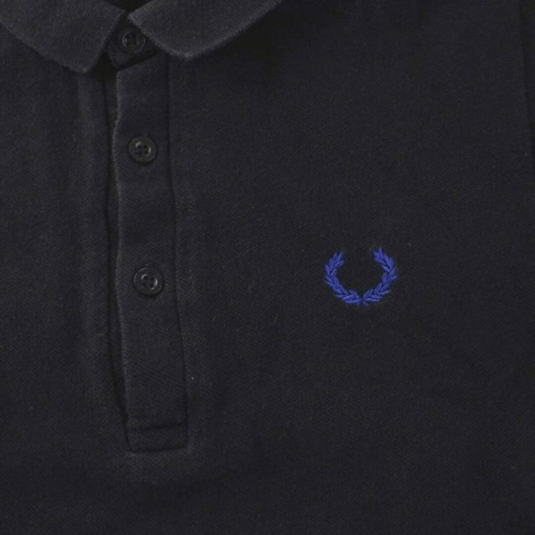 RAF SIMONS - RAF SIMONS FRED PERRY ポロシャツ 半袖 ロゴ刺繍 XS 紺